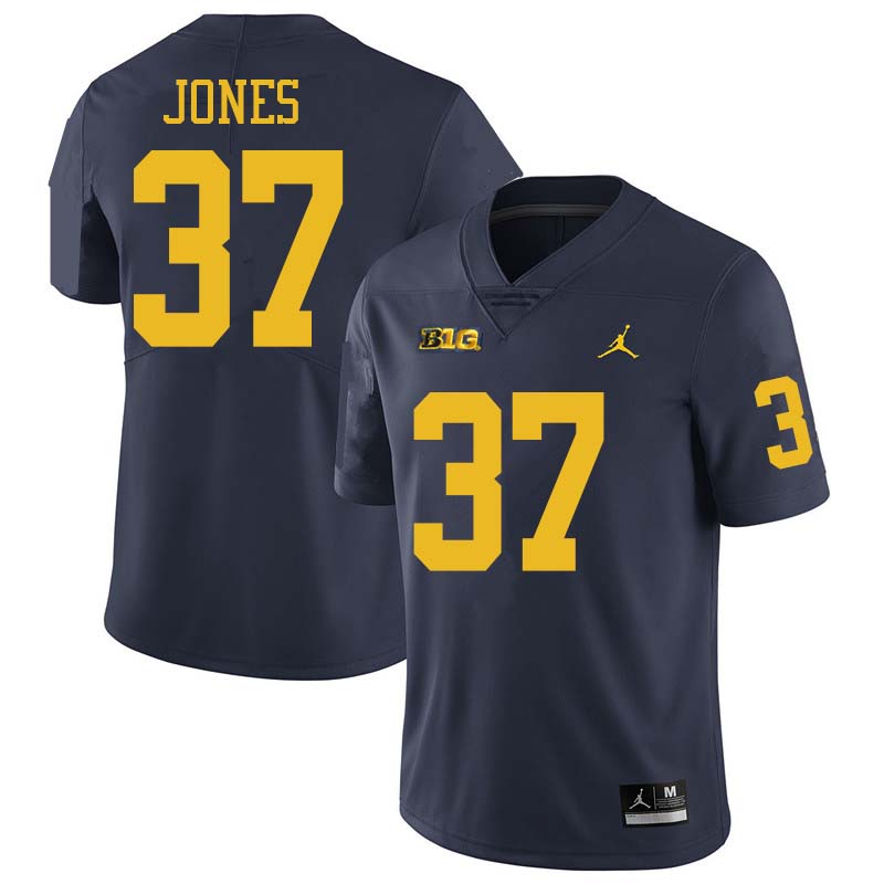 Jordan Brand Men #37 Bradford Jones Michigan Wolverines College Football Jerseys Sale-Navy